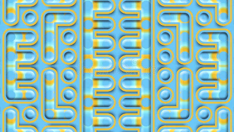 Abstract cartoon pipeline in motion. 3d rendering digital animation 4K UHD royalty free illustration