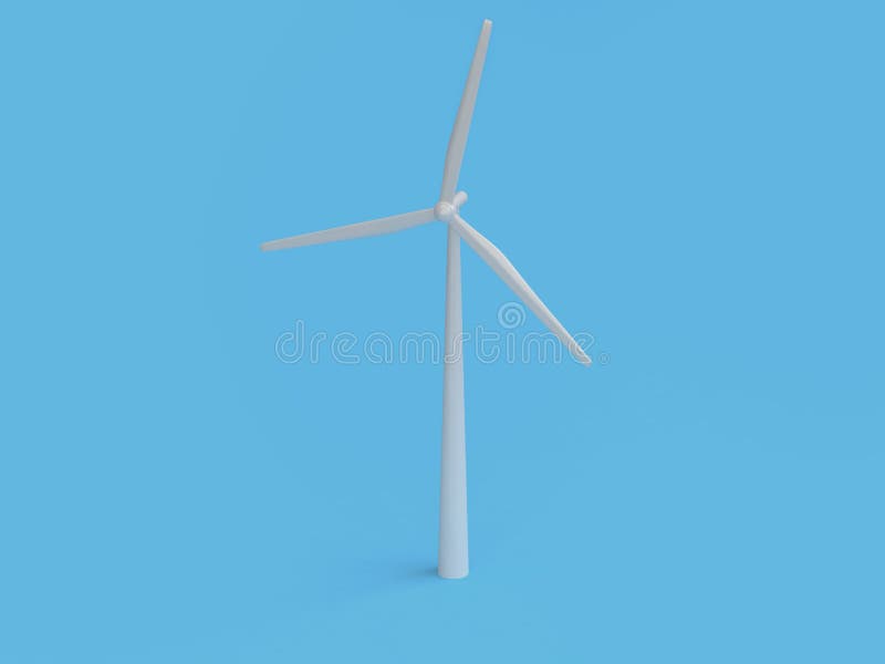 Abstract cartoon style wind turbine minimal blue background 3d render,renewable energy environment save earth royalty free illustration Abstract cartoon style wind turbine minimal blue background 3d render,renewable energy environment save earth royalty free illustration
