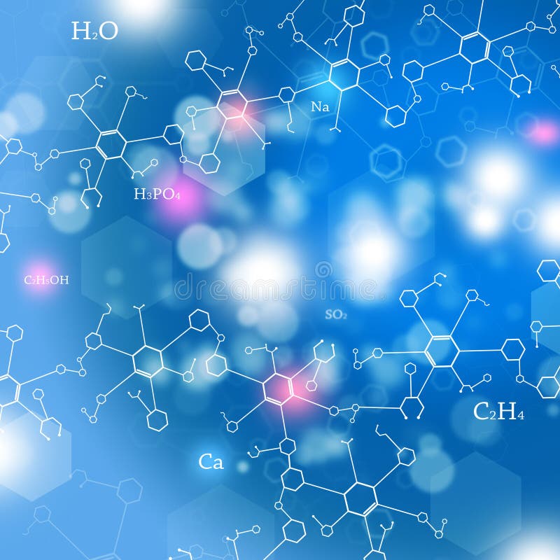 Abstract Chemistry Blue Background Stock Illustration Illustration of
