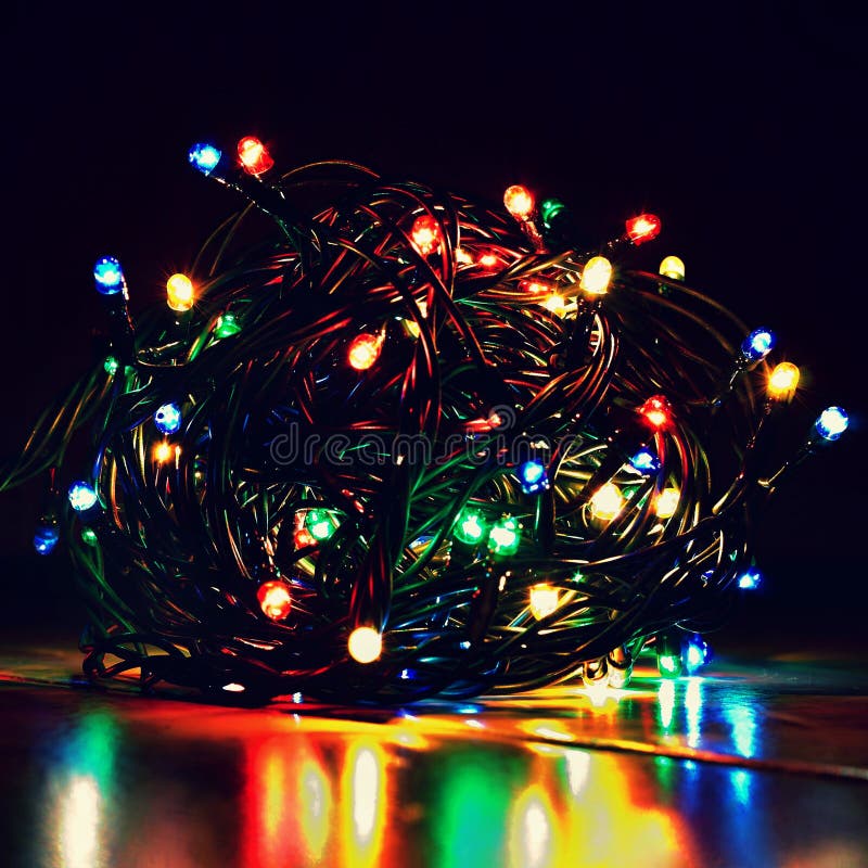 Abstract Christmas Background, Xmas Texture From Color Lights For ...