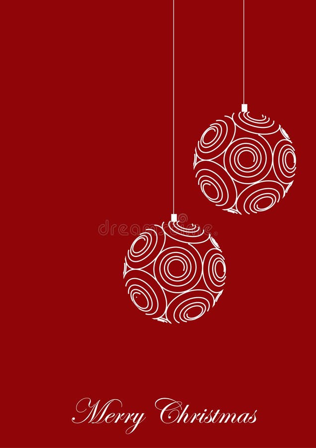 Abstract christmas balls card.