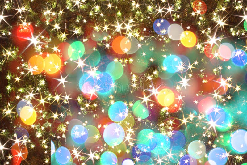 Abstract Christmas Color Lights Background Stock Image - Image of ...