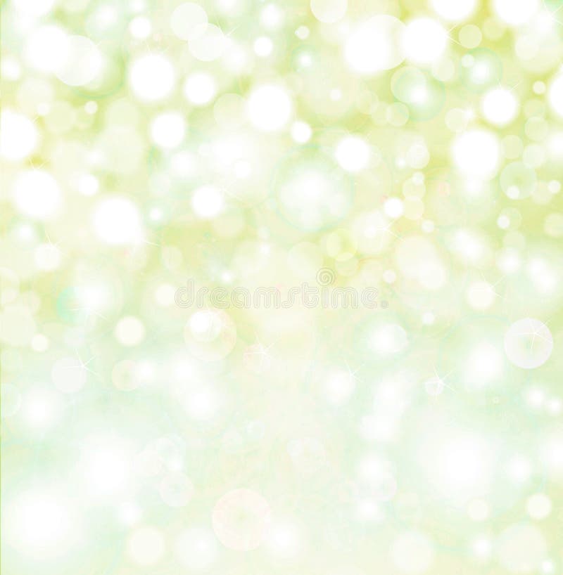 green glitter bokeh with stars abstract background, Stock image