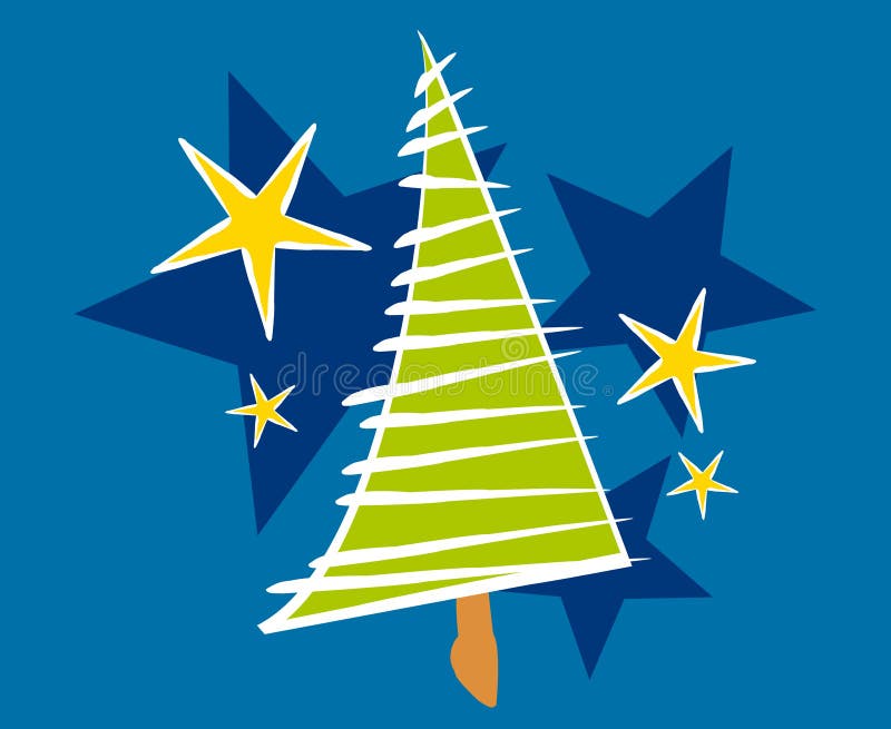 Abstract Christmas Tree Card 2 royalty free illustration Abstract Christmas Tree Card 2 royalty free illustration