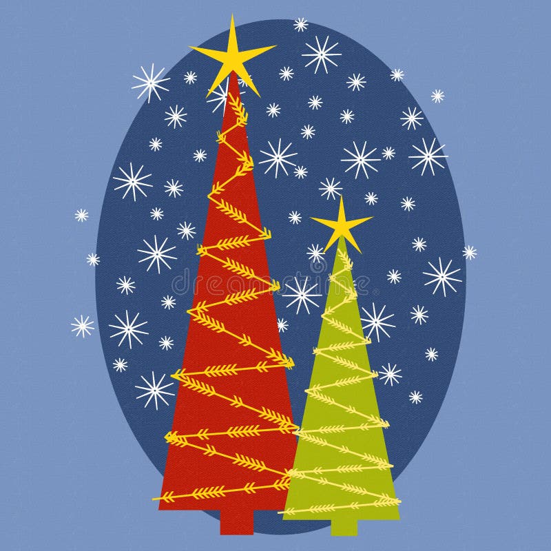 Abstract Christmas Tree Card 3