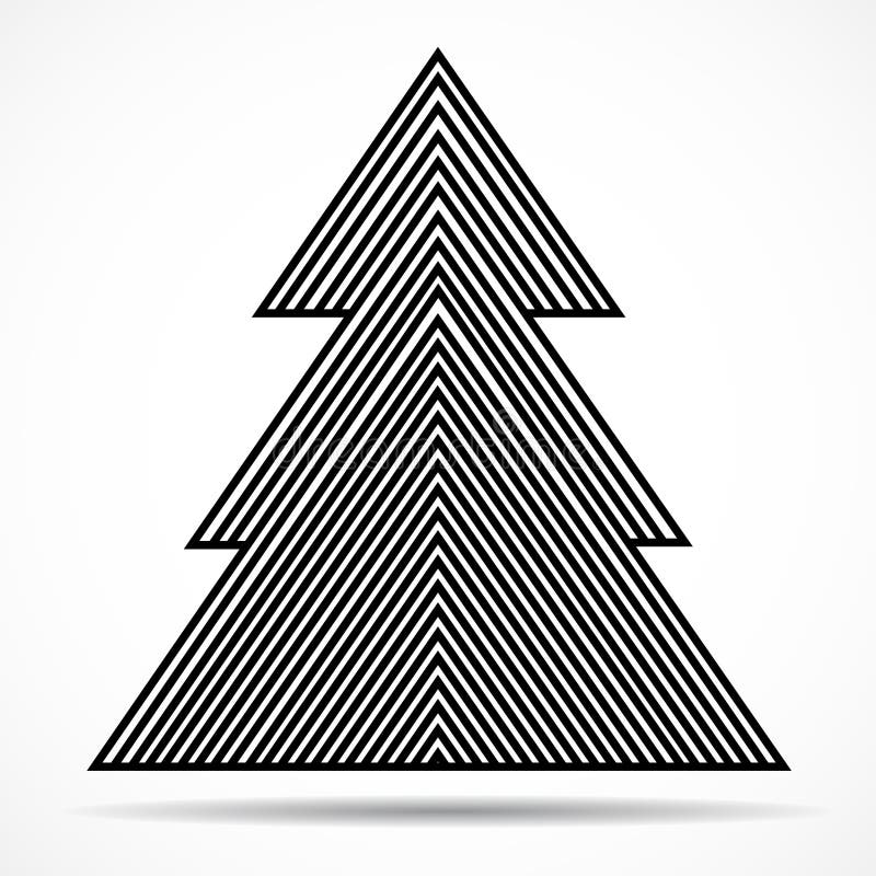 Abstract Christmas Tree of Lines Stock Vector - Illustration of ...
