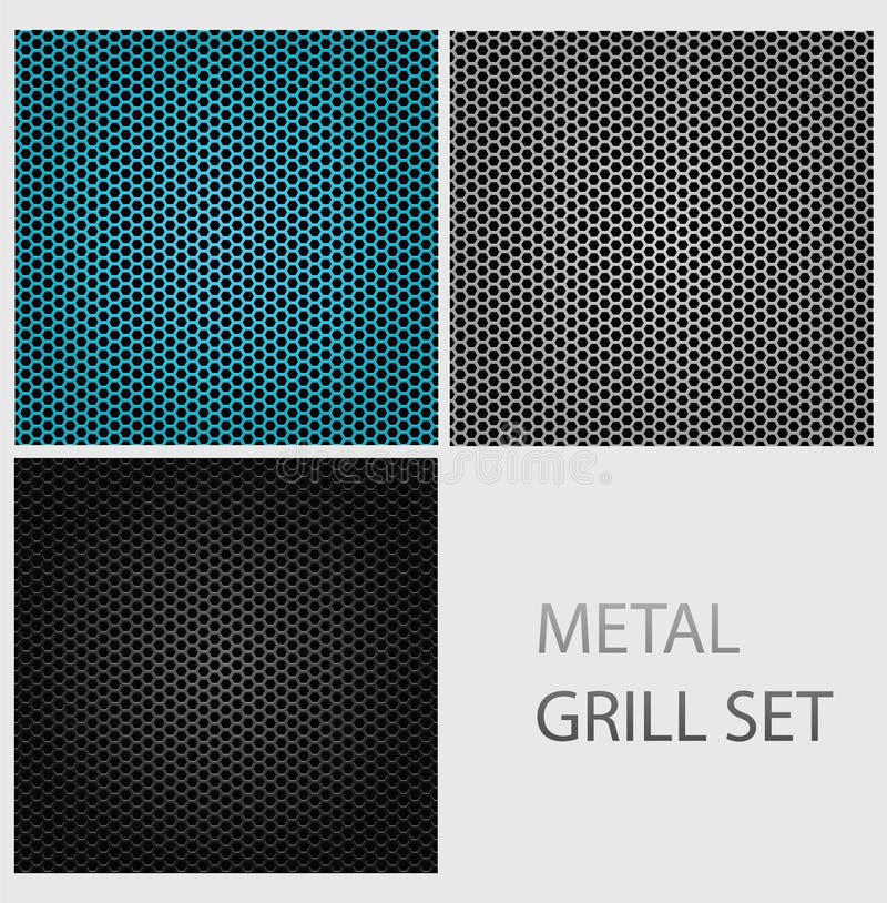 Abstract chrome iron metal texture set