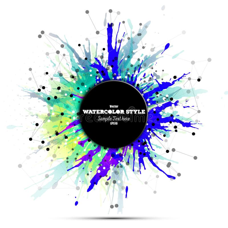 Abstract Circle Black Banner with Place for Text Stock Vector ...