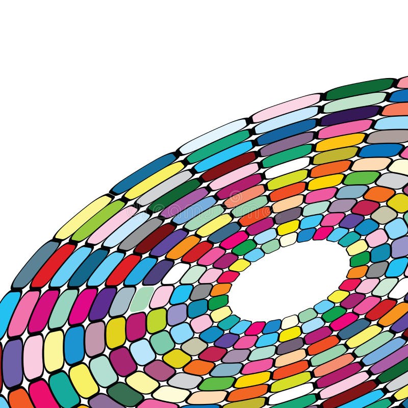 Abstract circle in different pieces