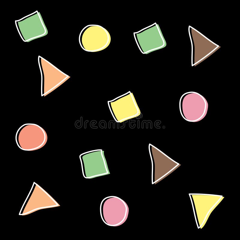 Abstract Circle, Dot, Cube Triangle Pattern Background, Vector Graphic Illustration Stock Vector