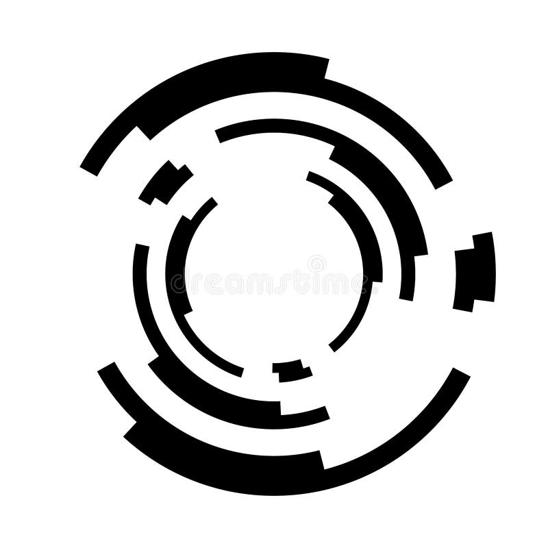 Abstract Circle Graphic. Geometric Circle, Ring Design Element Stock