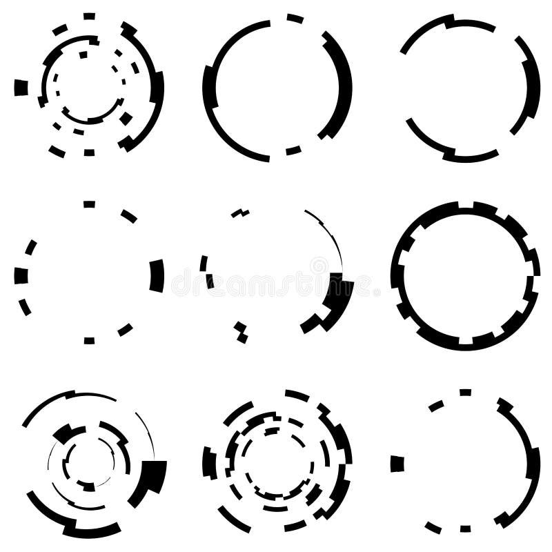 Abstract Circle Graphic. Geometric Circle, Ring Design Element Stock