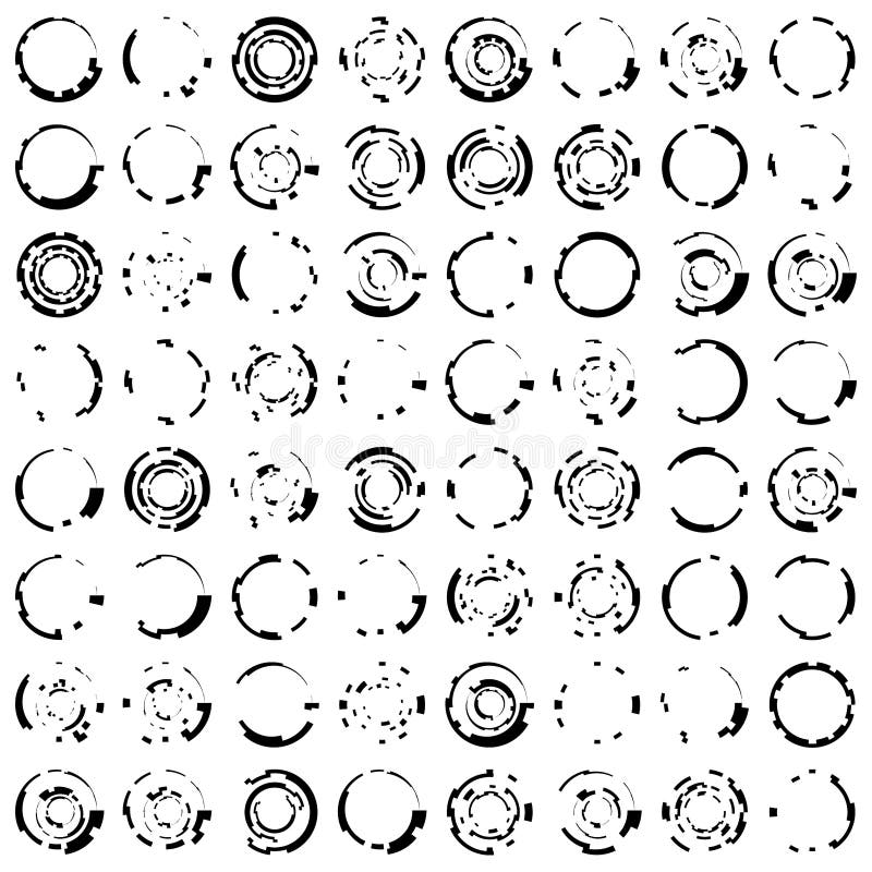 Abstract Circle Graphic. Geometric Circle, Ring Design Element Stock