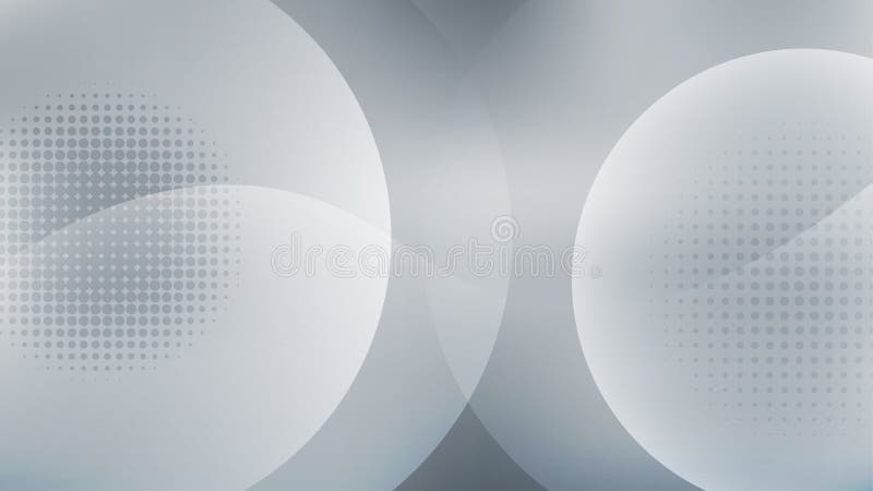 Vector Abstract Circles, Curves and Halftone Dots Pattern in Grey Gradient Background vector illustration