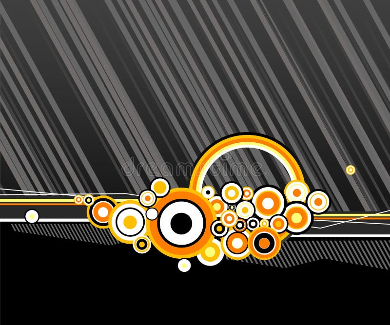 Abstract circles with lines. stock illustration