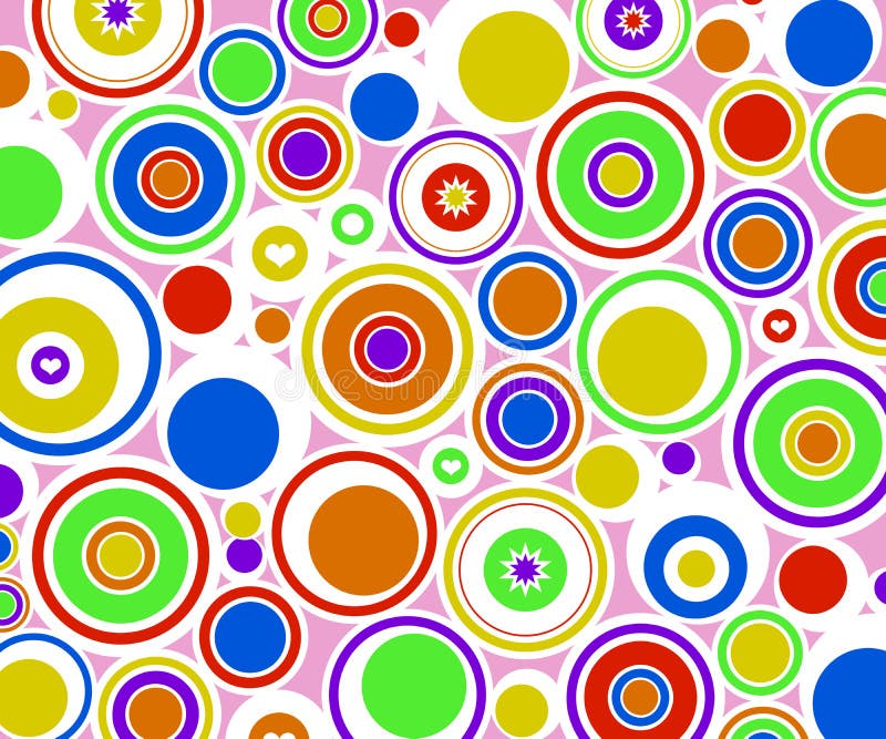 Abstract circles retro royalty free illustration