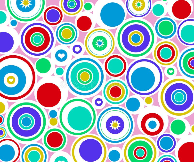 Abstract circles retro royalty free illustration