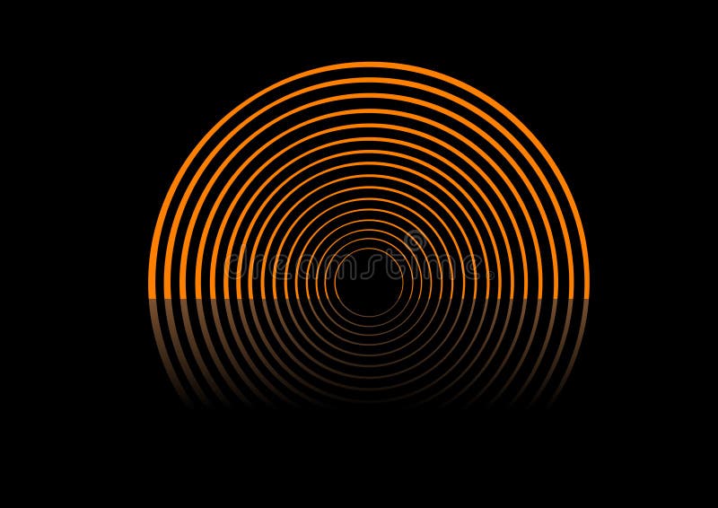 Abstract circles on the stage. royalty free illustration