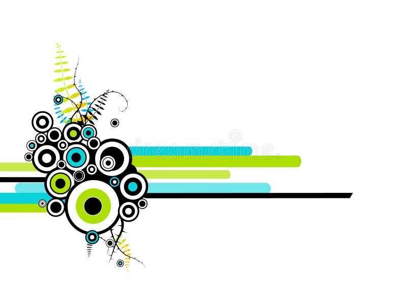 Abstract circles with stripes. vector illustration