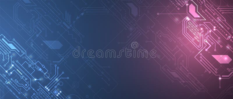 Abstract circuit board futuristic technology processing background