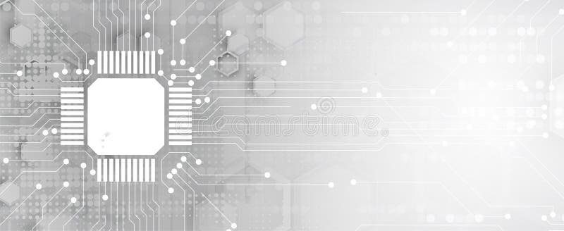 Abstract circuit board futuristic technology processing background