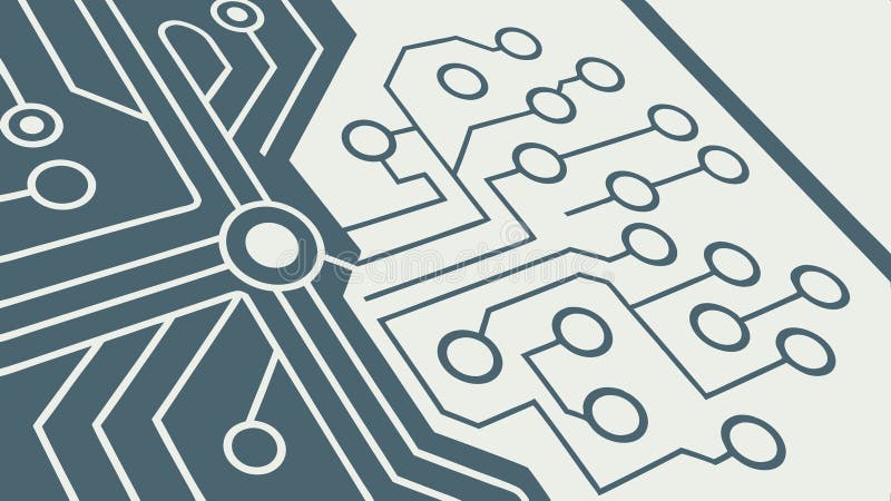 Abstract circuit board or network pattern graphic element for technology vector design Generative AI stock illustration