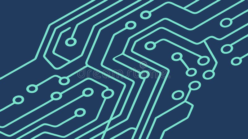 Abstract Circuit Board Pattern Design, vector design Generative AI stock illustration