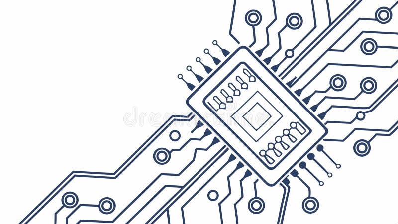 Abstract circuit board pattern illustration representing technology or digital vector design Generative AI stock illustration