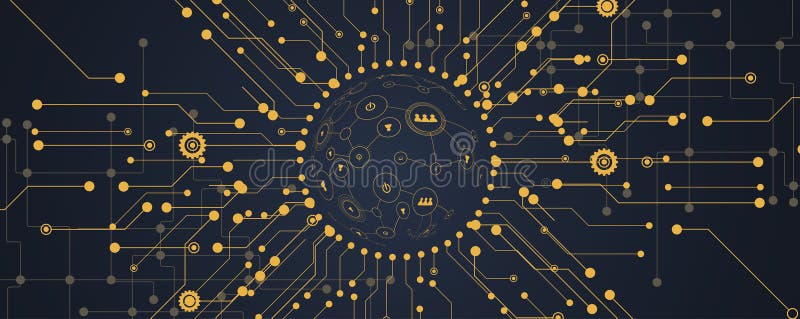 Abstract circuit board technology concept background royalty free illustration