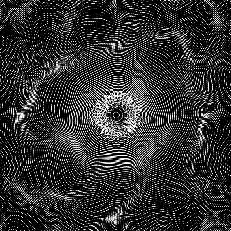 Abstract Circular Background with Dynamic Dots. Radial Structure for ...