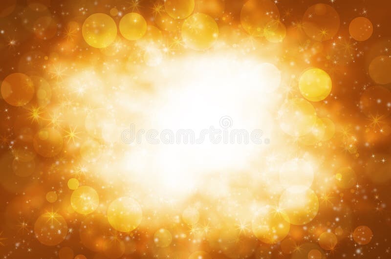 Abstract circular bokeh with golden background. stock photos