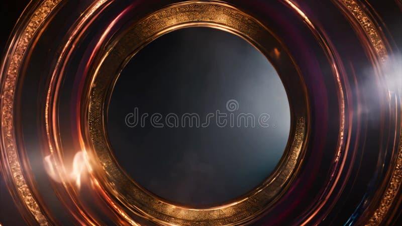 Cadru circular abstract cu strălucire vector illustration