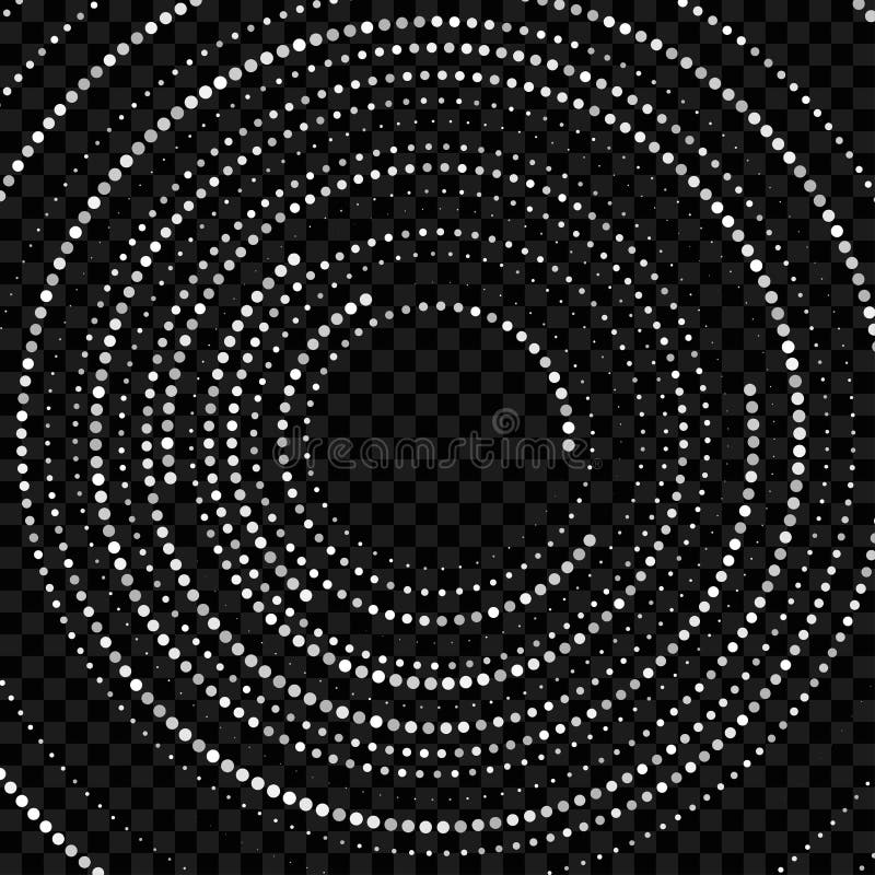 Abstract circular halftone dots form. Logo design. Vector illustration background. stock illustration