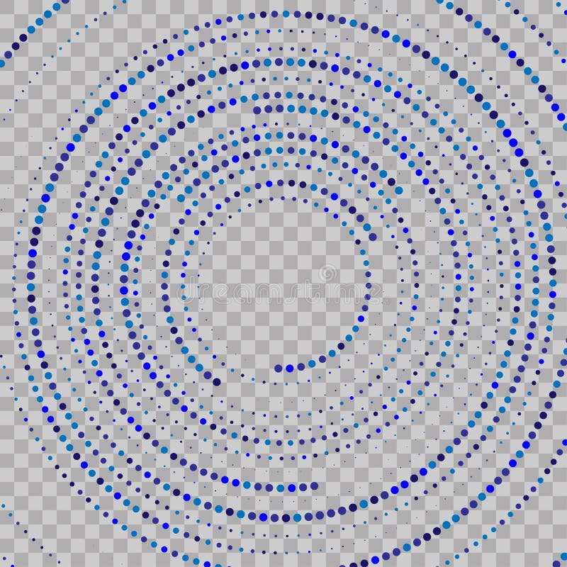 Abstract circular halftone dots form. Logo design. Vector illustration background. Swirl geometric design. stock illustration