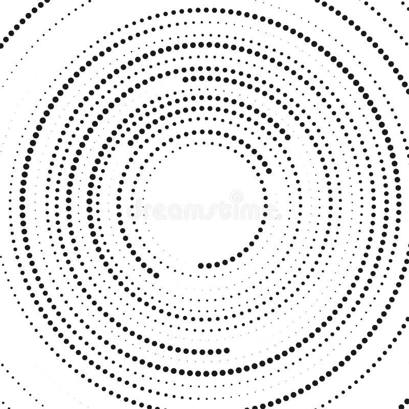 Abstract circular halftone dots form. Logo design. Vector illustration background. stock illustration