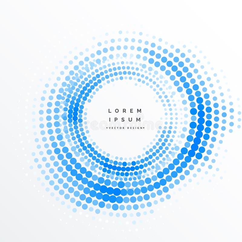 Abstract circular halftone frame background stock illustration