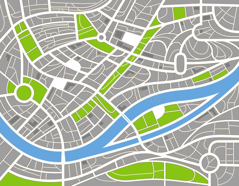 Abstract city map illustration stock illustration