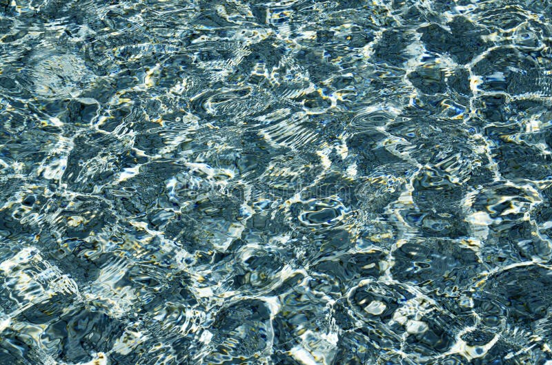 Abstract clear water texture background.Blue swimming pool aqua surface.
