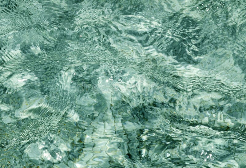 Abstract clear water texture background.Blue swimming pool aqua surface.