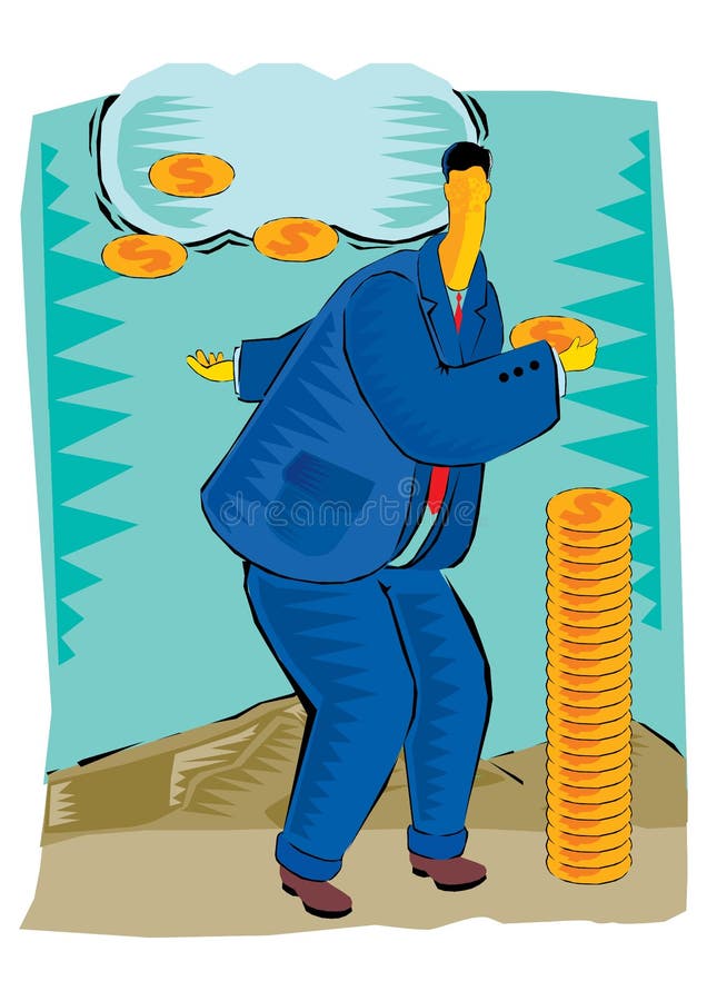 Throwing money stock illustration. Illustration of business 34976941