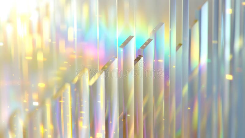 Abstract close-up of colorful reflective glass prisms royalty free stock images