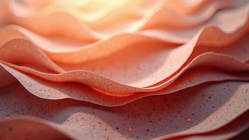 Abstract close-up of mesmerizing sand dunes with warm sunlight stock illustration