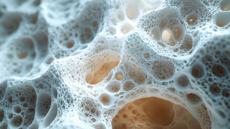 Abstract close-up of microbial foam with bubbles and textured surface royalty free illustration