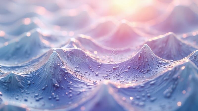 Abstract close-up of rippling water surface with glowing sunlight stock illustration