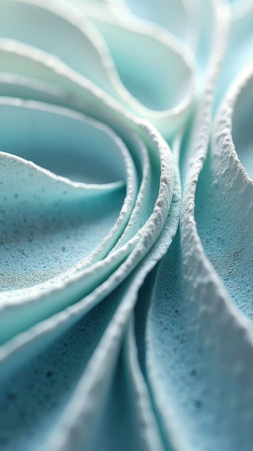 Abstract close-up of textured blue fabric with intricate curves and layers vector illustration