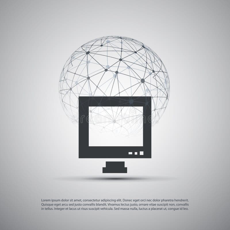 Cloud Computing and Networking Concept, Global Digital Network Connections, Technology Background, Creative Design Template stock illustration Cloud Computing and Networking Concept, Global Digital Network Connections, Technology Background, Creative Design Template stock illustration
