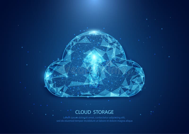 Abstract cloud form of a starry sky technology internet, data. royalty free illustration