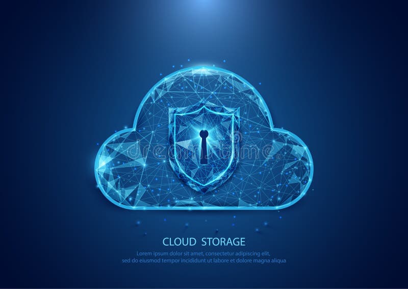Abstract cloud technology security form of a starry sky internet vector illustration Abstract cloud technology security form of a starry sky internet vector illustration