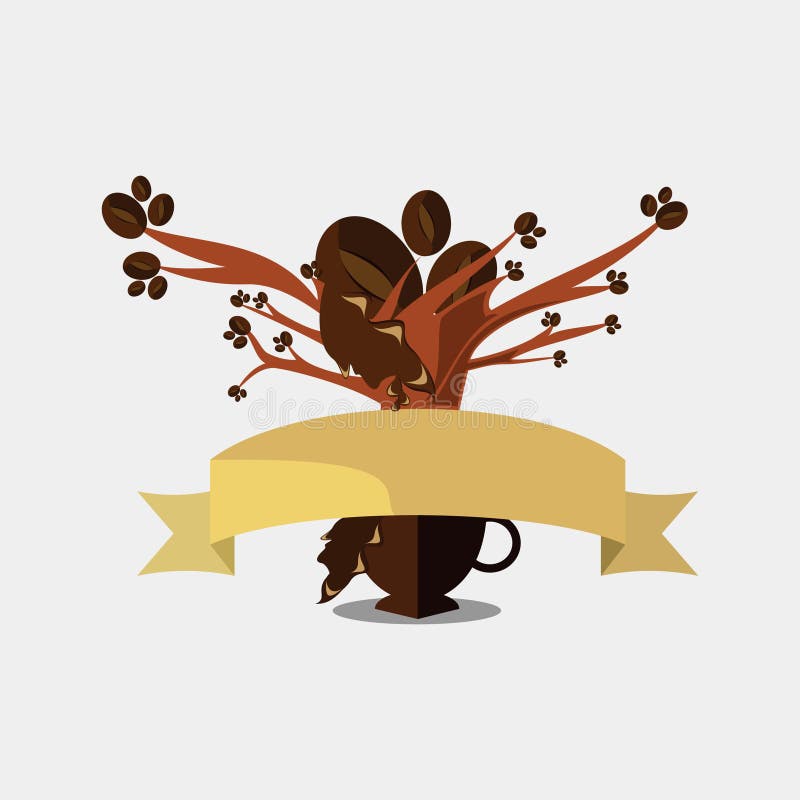 Coffee tree design stock vector. Illustration of isolated