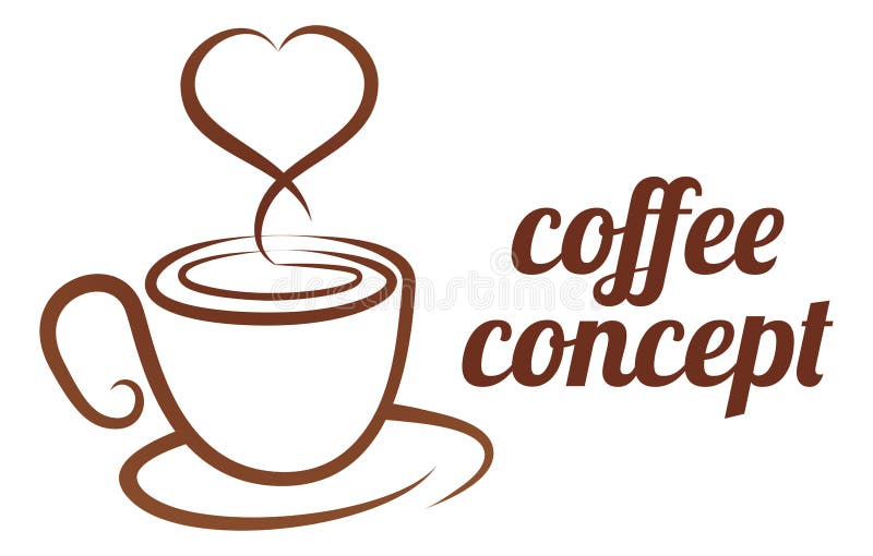 Download Coffe Cup Heart Concept stock vector. Illustration of ...